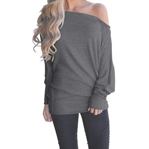 NWT Off Shoulder Long Sleeve Shirt